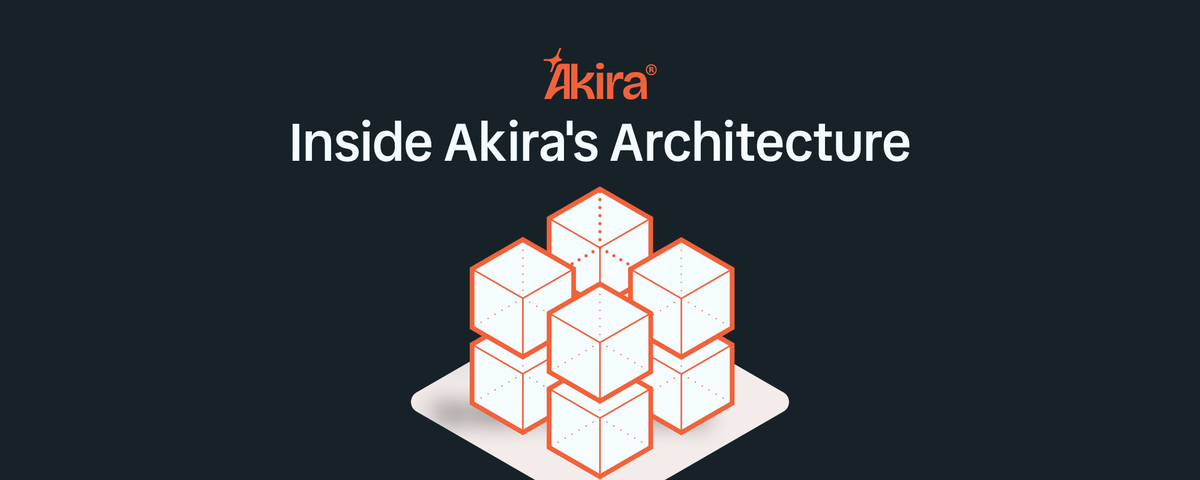 Cover graphic showing 'Inside Akira's Architecture: Hardware-Isolated MicroVMs at Scale' with key features layered storage, network observability, and sub-1s boot for Akira Labs blog post